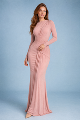 Vestido longo drapeado