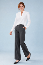 Blouse fluide col en V | Vue de face | Lounelle Paris