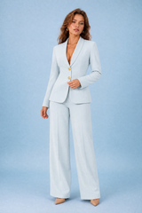 Fato de blazer com calças largas