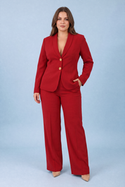 Ensemble blazer pantalon large | Porté sur une silhouette plus ronde | Lounelle Paris