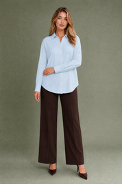 Chemise fluide à col chemise | Variante Bleu | Lounelle Paris