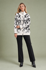 Colete jacquard com gola alta
