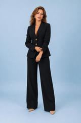 Fato de blazer com calças largas