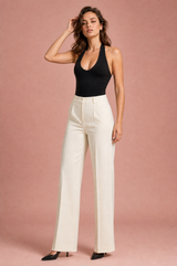 Top preto halter costas nuas