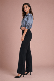 Chemise fluide col V | Vue de profil | Lounelle Paris