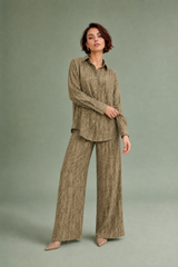 Conjunto amplo padrão jacquard
