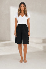 Bermuda droit taille haute
