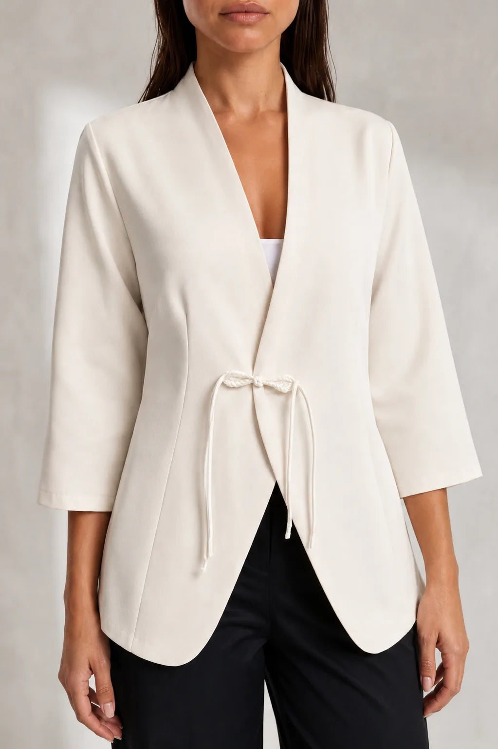 Blazer blanc cassé col châle | Lounelle Paris