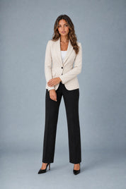 Blazer col tailleur coupe cintrée | Variante Beige | Lounelle Paris