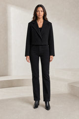 Blazer court ample à double boutonnage