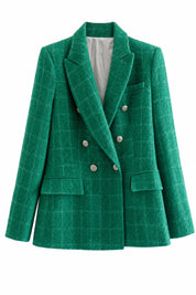 Blazer croisé en tweed | Lounelle Paris