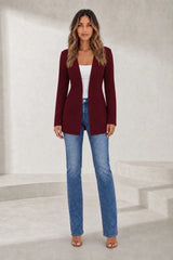 Blazer mi-long col V