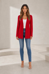 Blazer mi-long col V