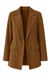 Blazer mi-long velours côtelé | Lounelle Paris