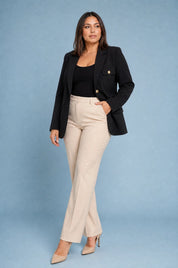Blazer oversize double boutonné | Porté sur une autre silhouette | Lounelle Paris