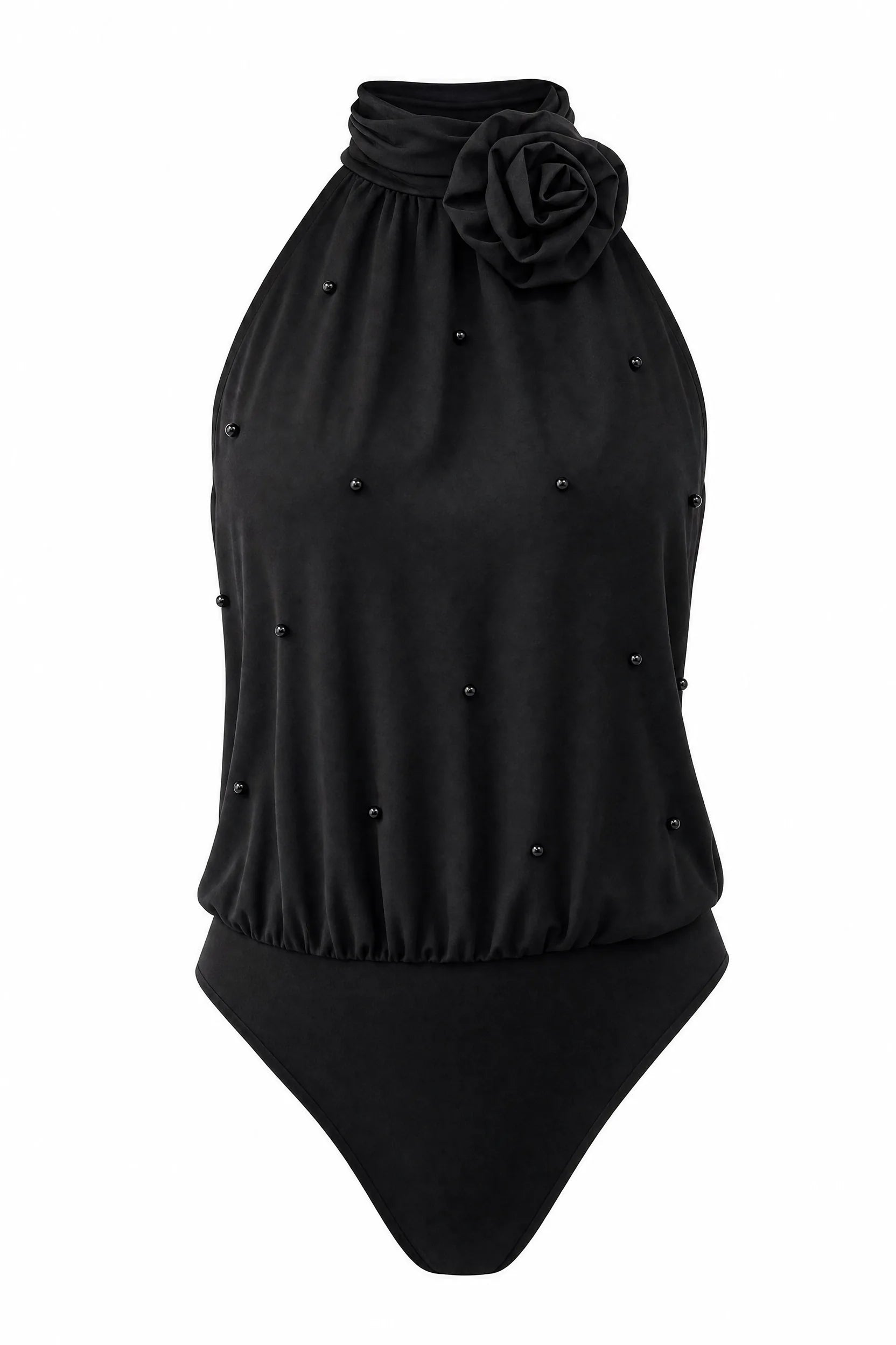 Body noir col montant dos nu | Lounelle Paris