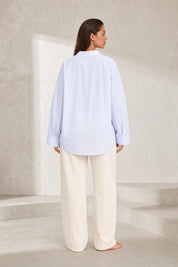 Chemise ample bleue à rayures | Lounelle Paris
