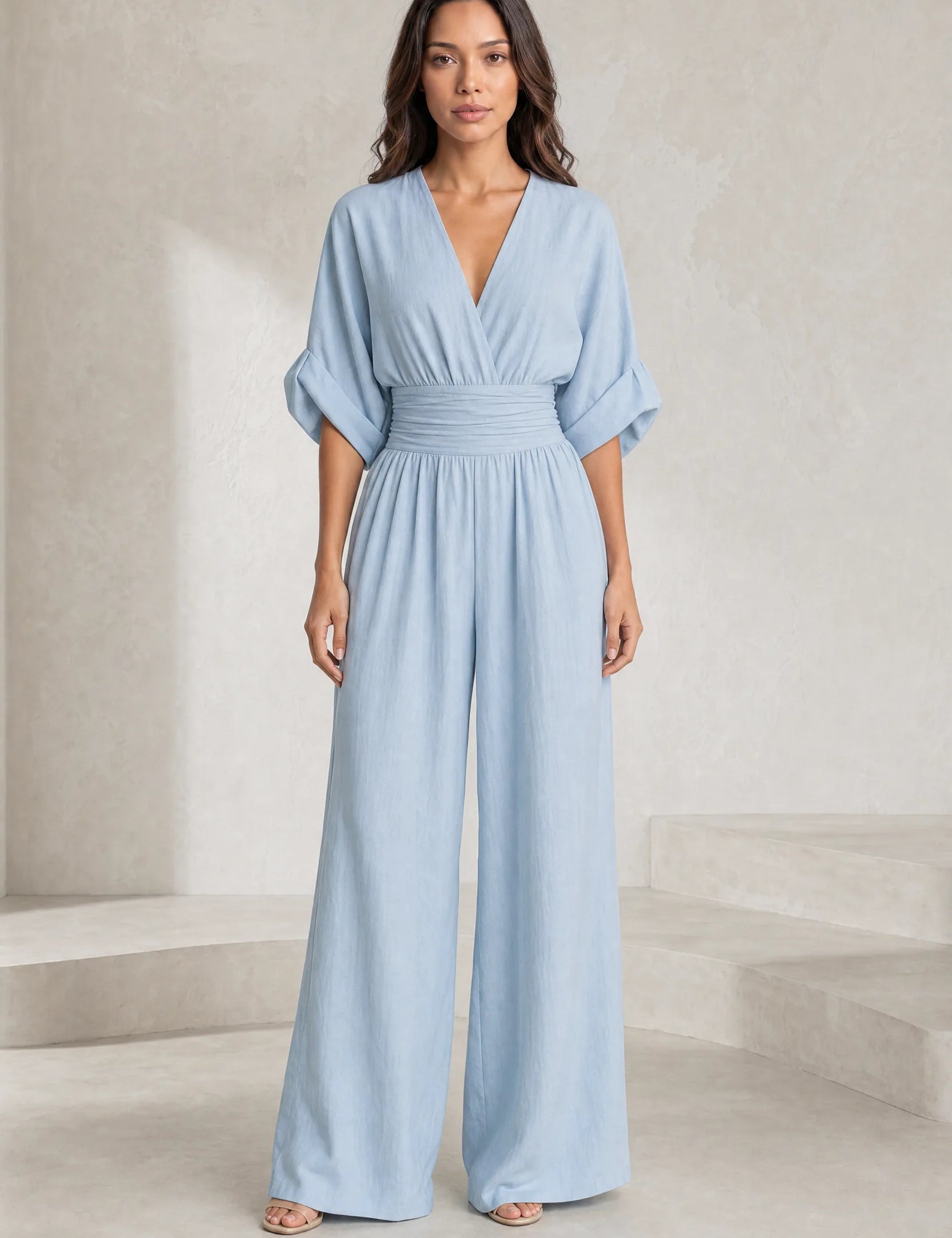 Combinaison col V taille haute | Lounelle Paris