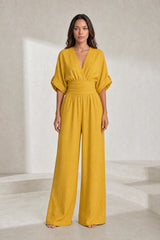 Combinaison col V taille haute