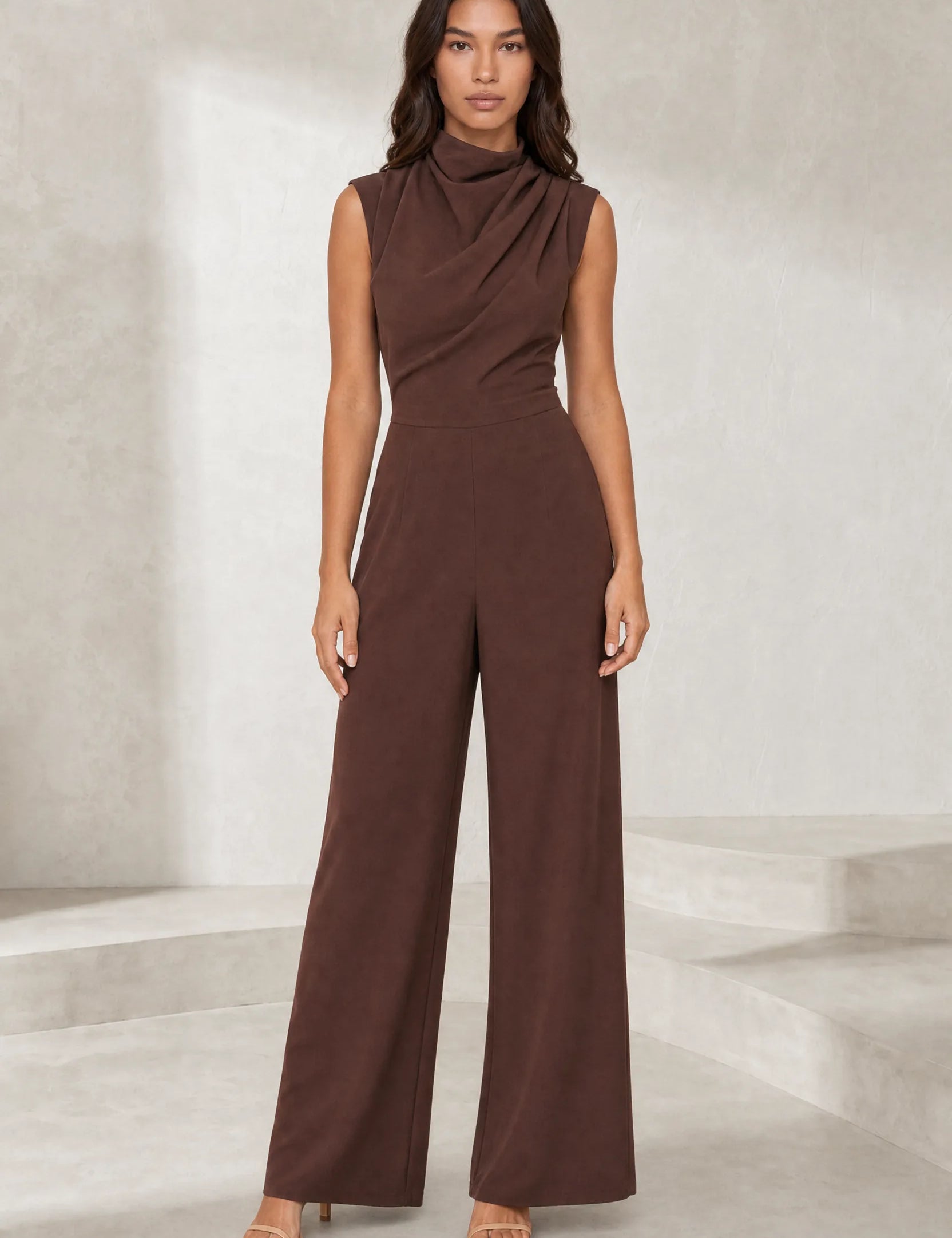 Combinaison fluide col drapé | Lounelle Paris
