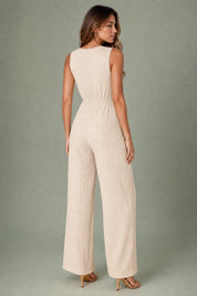 Combinaison fluide col V jambes larges | Vue de dos | Lounelle Paris