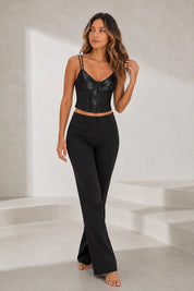 Corset satiné dos lacé | Lounelle Paris