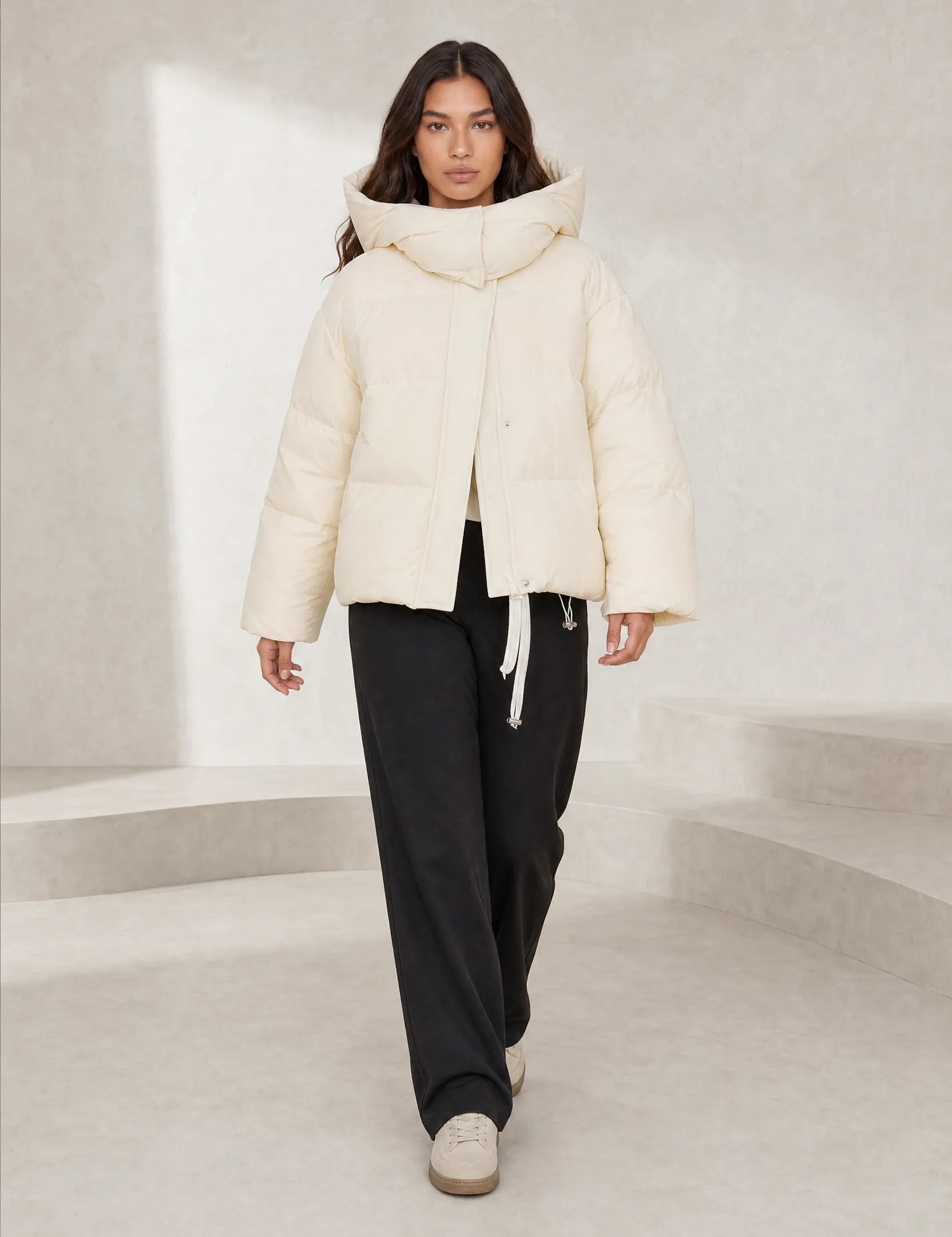 Doudoune courte à capuche oversize | Lounelle Paris