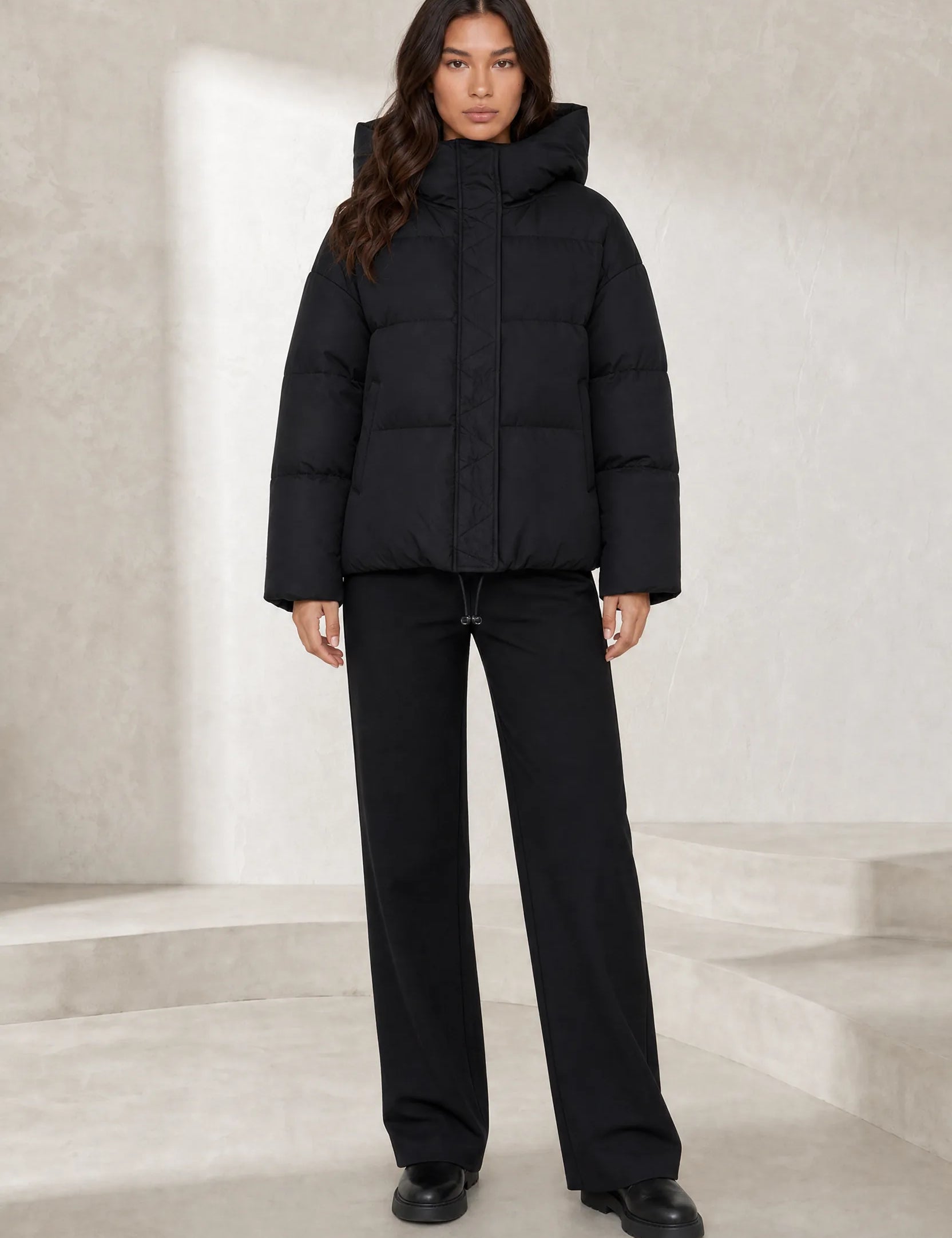 Doudoune courte à capuche oversize | Lounelle Paris
