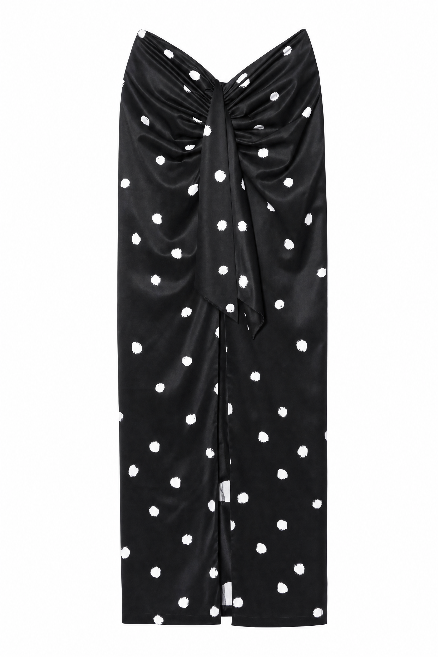 Jupe noire à pois fendue | Lounelle Paris
