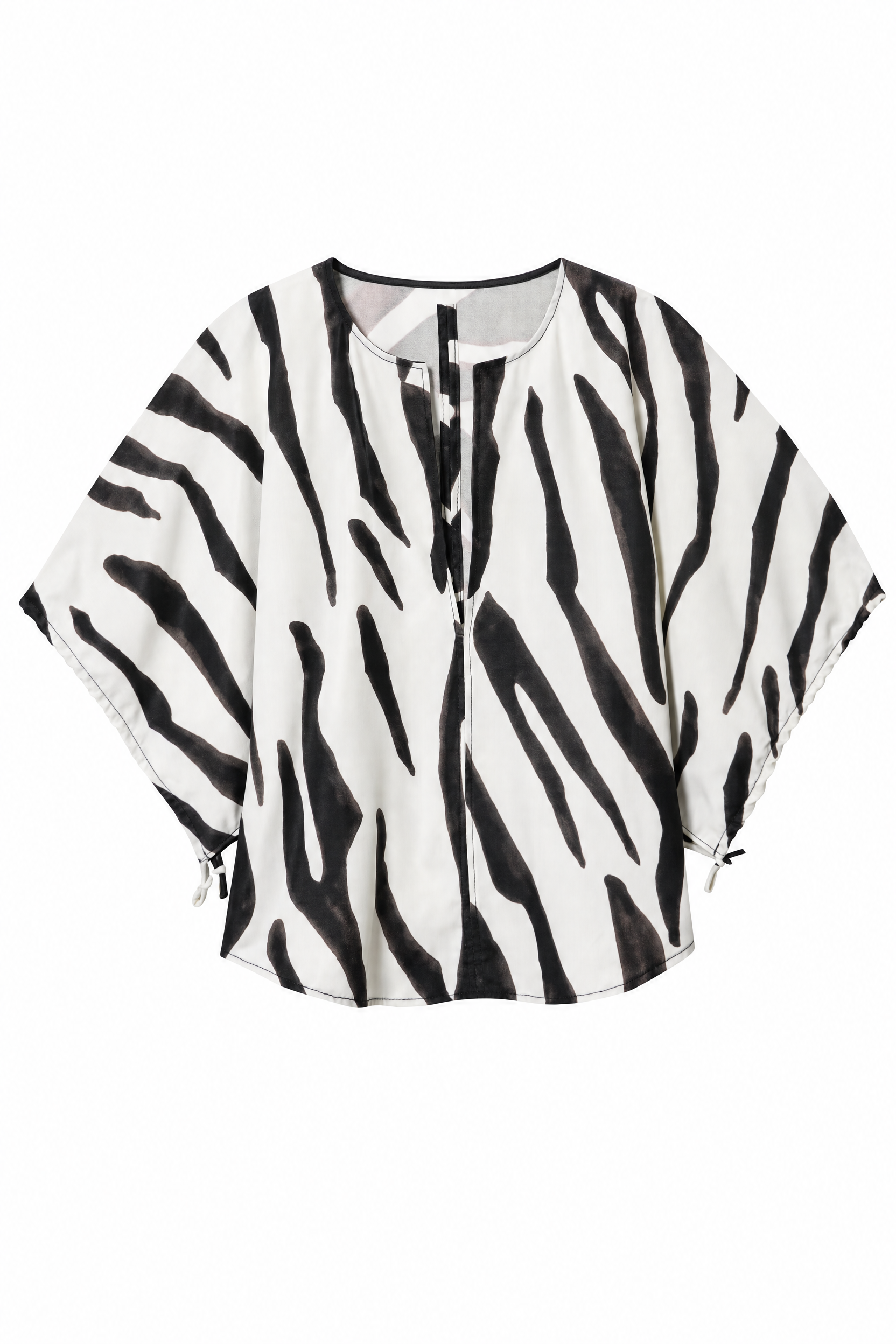 Blouse ample imprimé zébré col fendu | Lounelle Paris