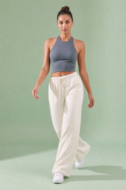 Pantalon large à cordon | Vue en mouvement | Lounelle Paris