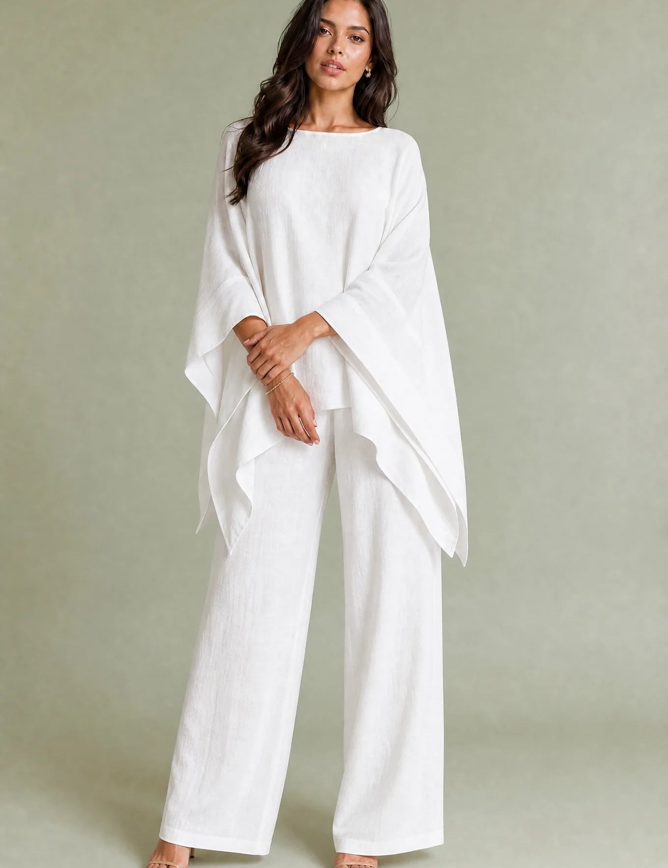 Ensemble ample col bateau | Variante Blanc | Lounelle Paris