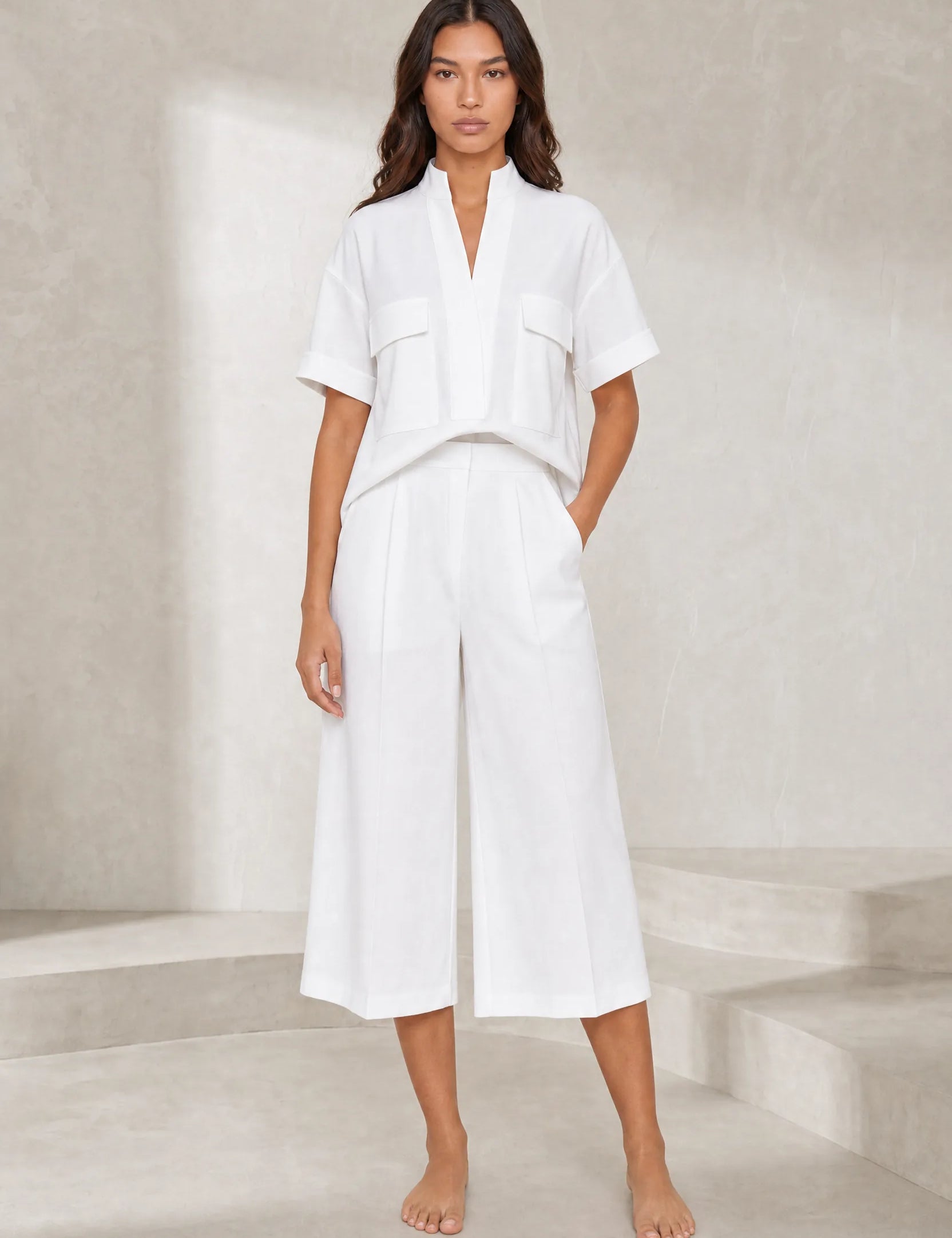 Ensemble deux pièces ample col V | Lounelle Paris