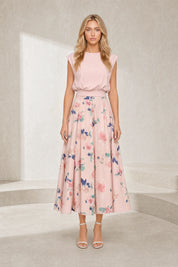 Ensemble rose floral taille haute | Lounelle Paris