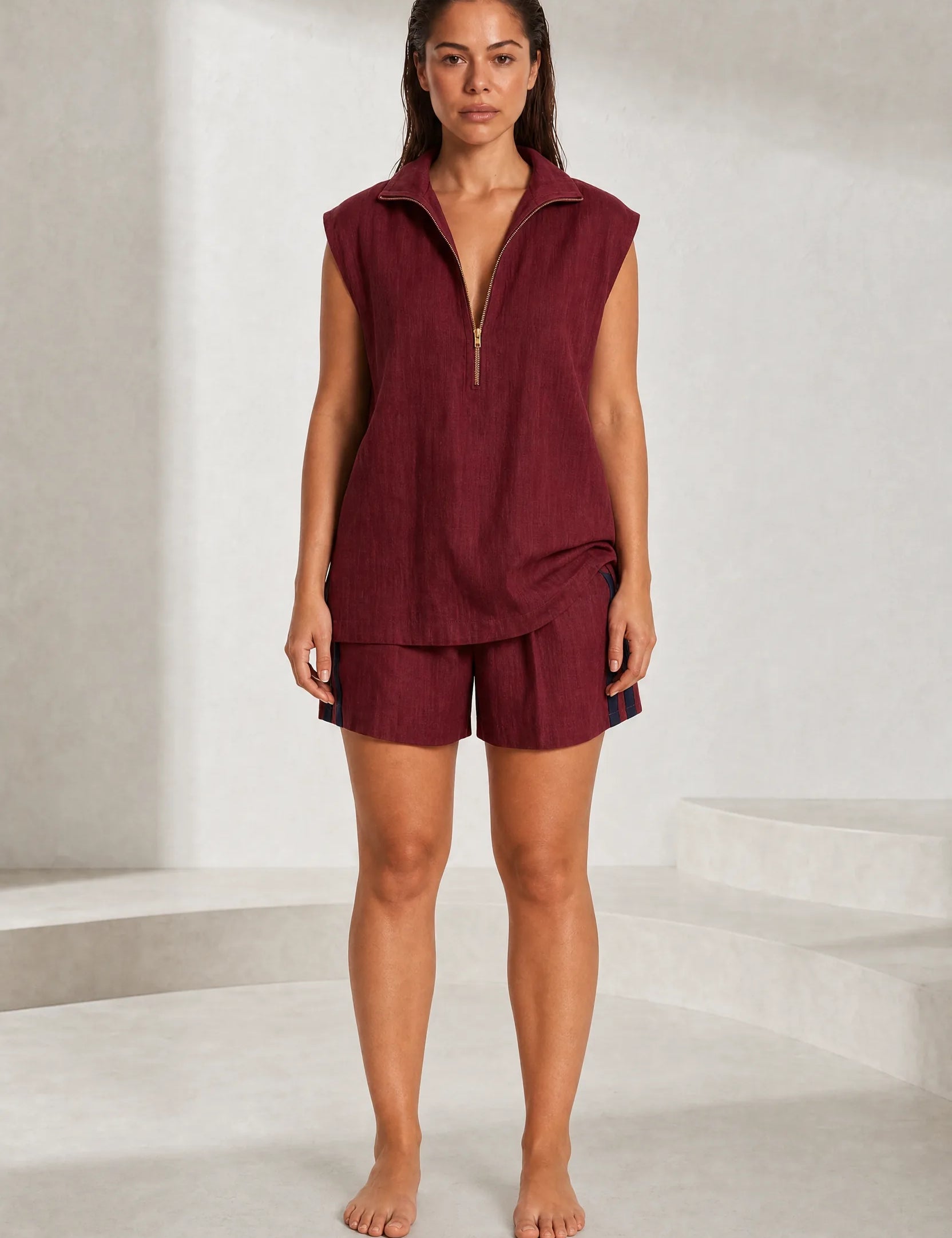 Ensemble short ample col zippé | Lounelle Paris
