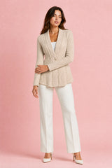 Casaco blazer texturado ajustado