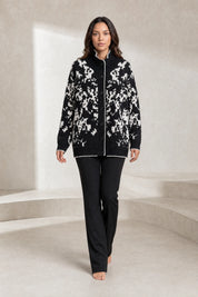 Gilet jacquard col montant | Lounelle Paris