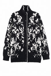 Gilet jacquard col montant | Lounelle Paris