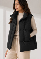 Gilet matelassé court col montant