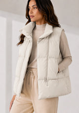 Gilet matelassé court col montant