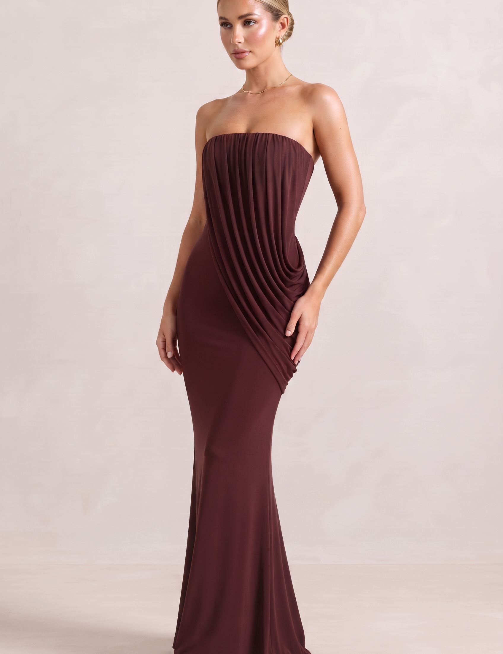 Robe longue bustier sirène | Variante Rouge | Lounelle Paris