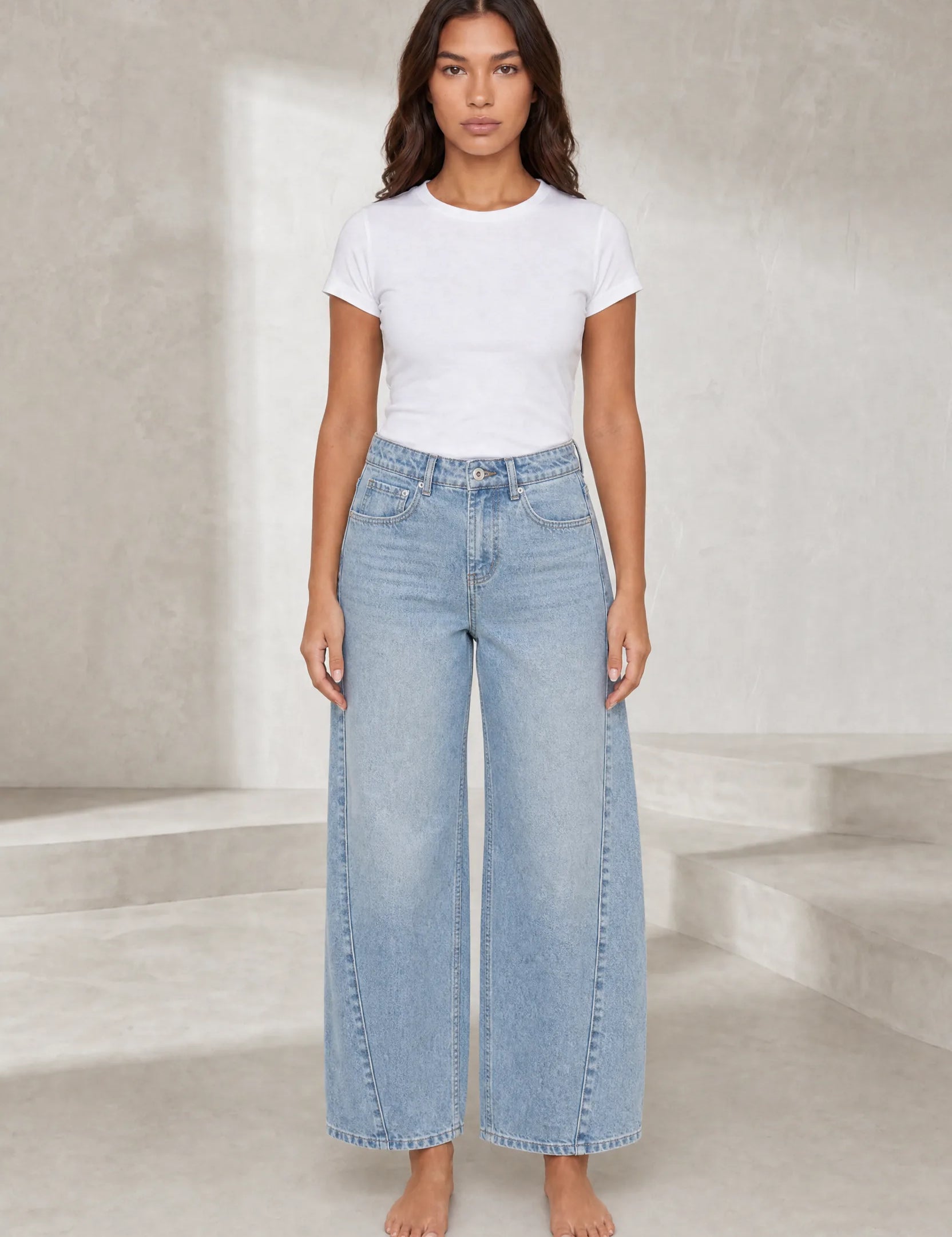 Jean ample taille mi-haute | Lounelle Paris