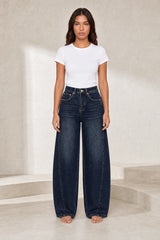 Jean ample taille mi-haute