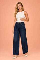 Jeans largos de cintura média