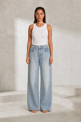 Jean bleu clair coupe ample