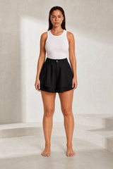 Jupe-culotte taille haute fluide