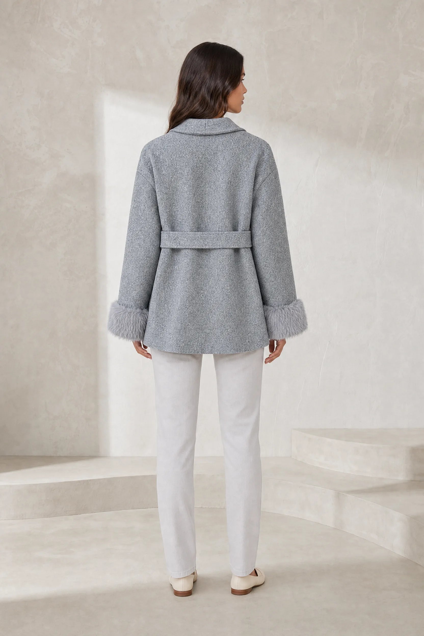 Manteau court ample col châle | Lounelle Paris