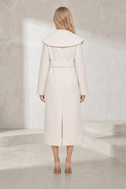 Manteau long col châle ceinturé | Lounelle Paris