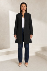 Manteau mi-long à col montant