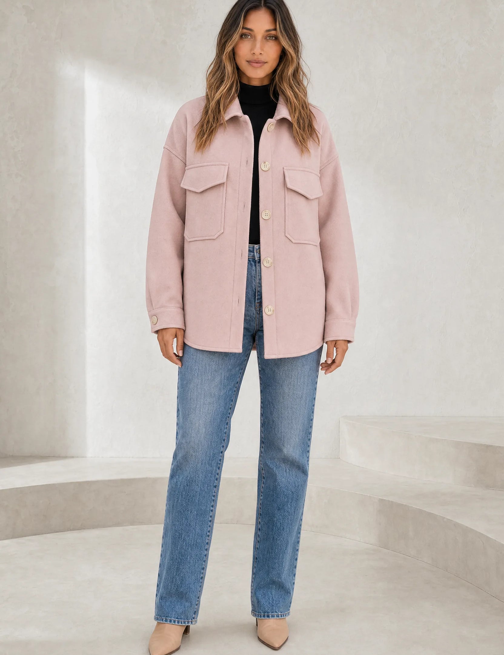 Manteau mi-long ample à revers | Lounelle Paris